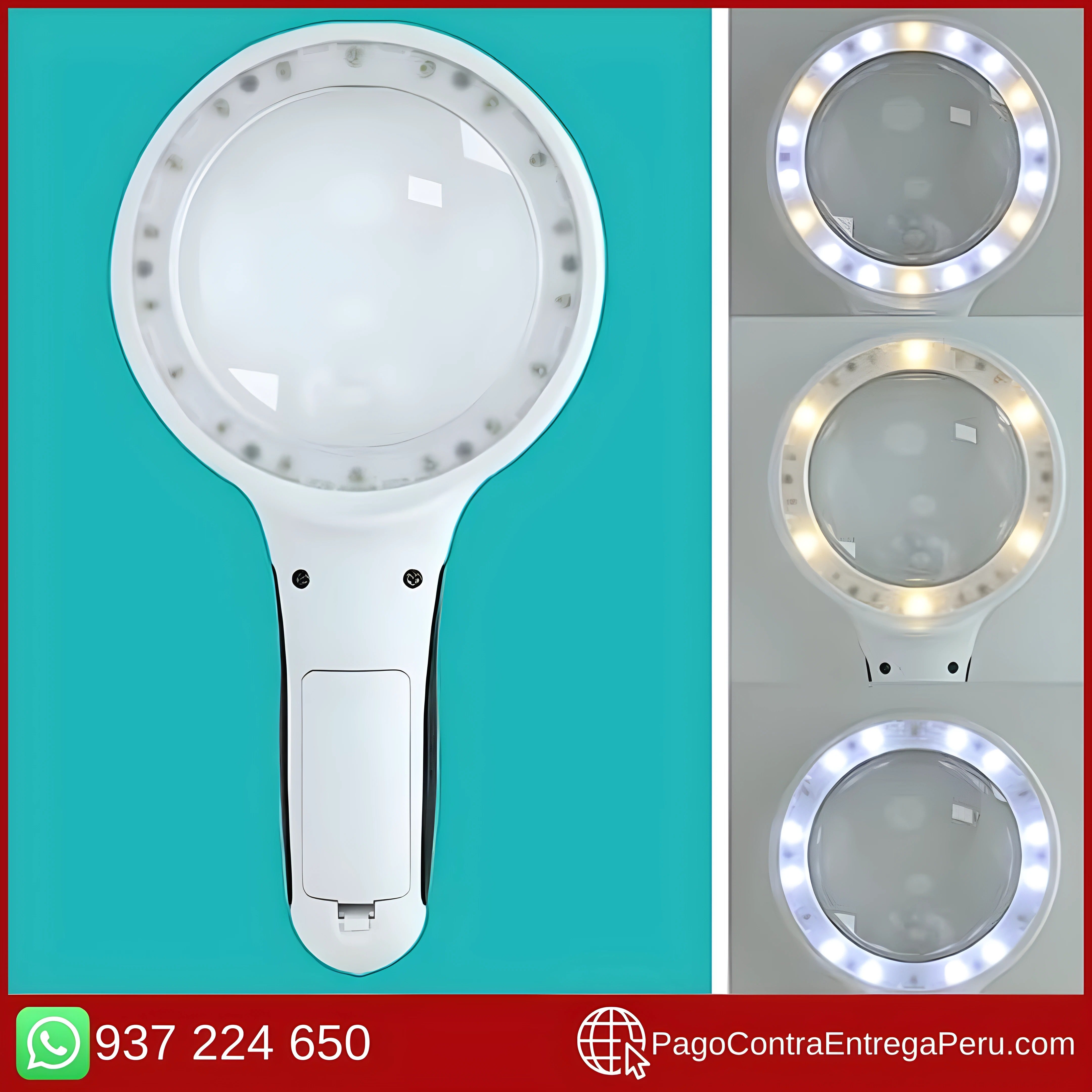 LUPA MAGNIFICADORA PARA LECTURA - CON LUZ LED PARA LECTURA NOCTURNA