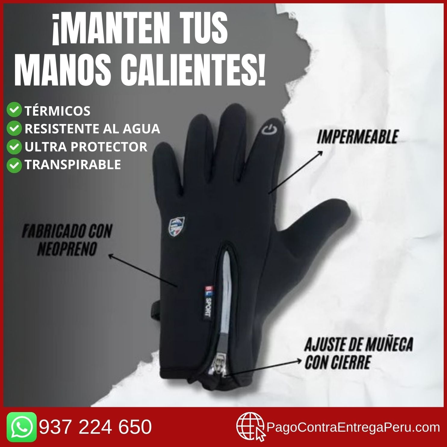 🧤GUANTES TÉRMICOS IMPERMEABLES PARA INVIERNO🧤