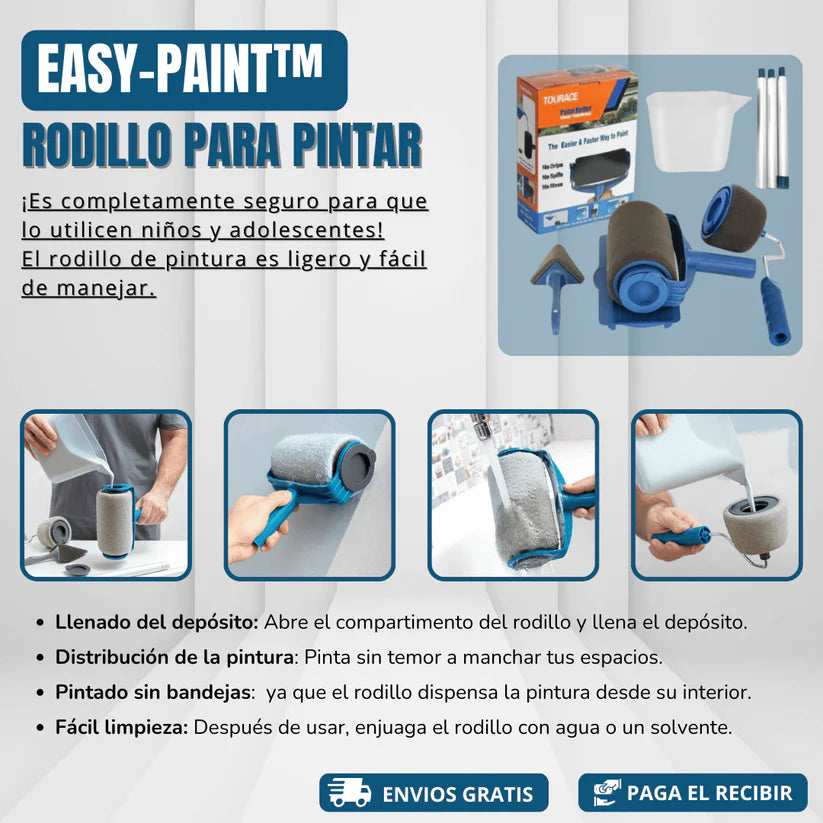 EasyPaint™ Kit Profesional de Rodillos para Pintar