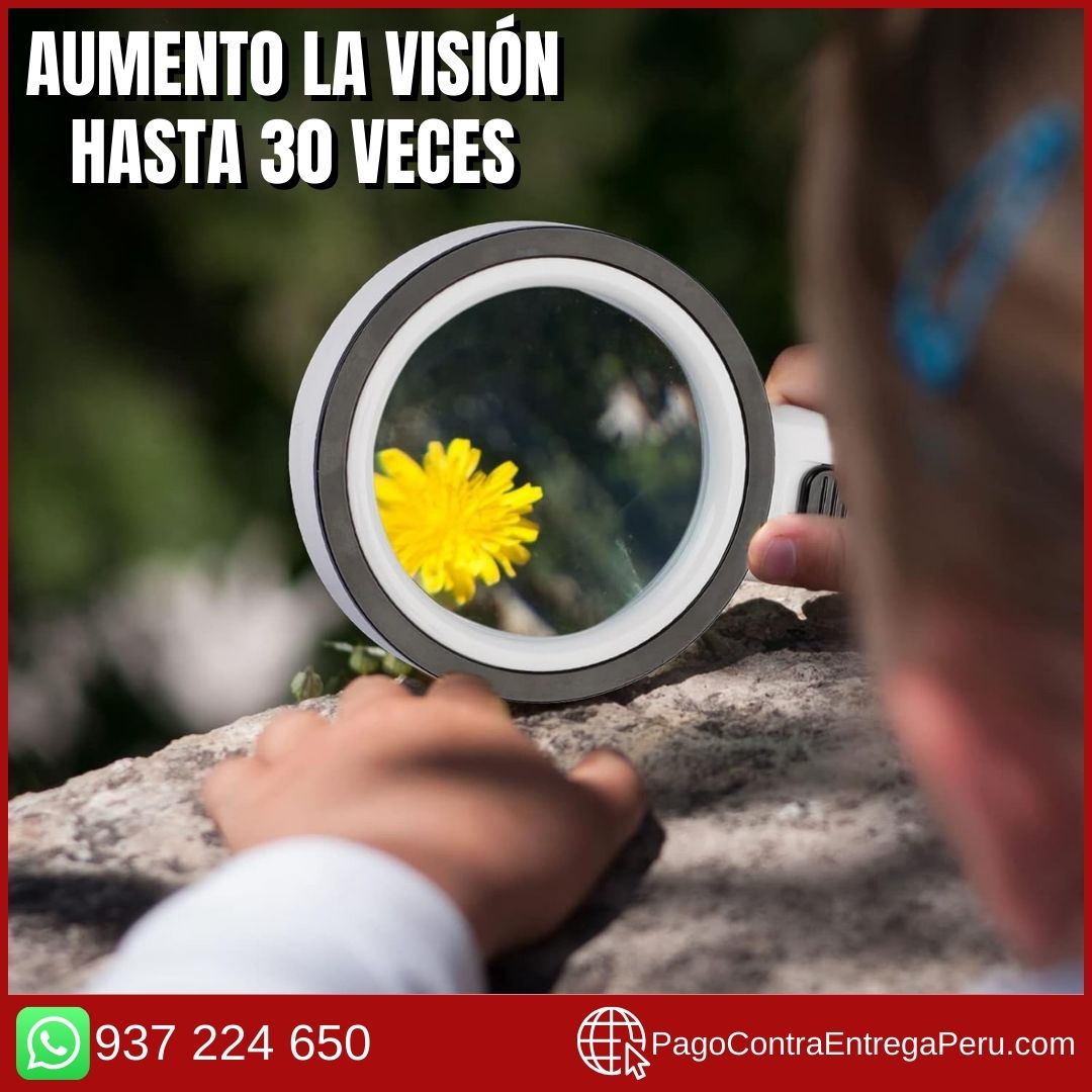 LUPA MAGNIFICADORA PARA LECTURA - CON LUZ LED PARA LECTURA NOCTURNA