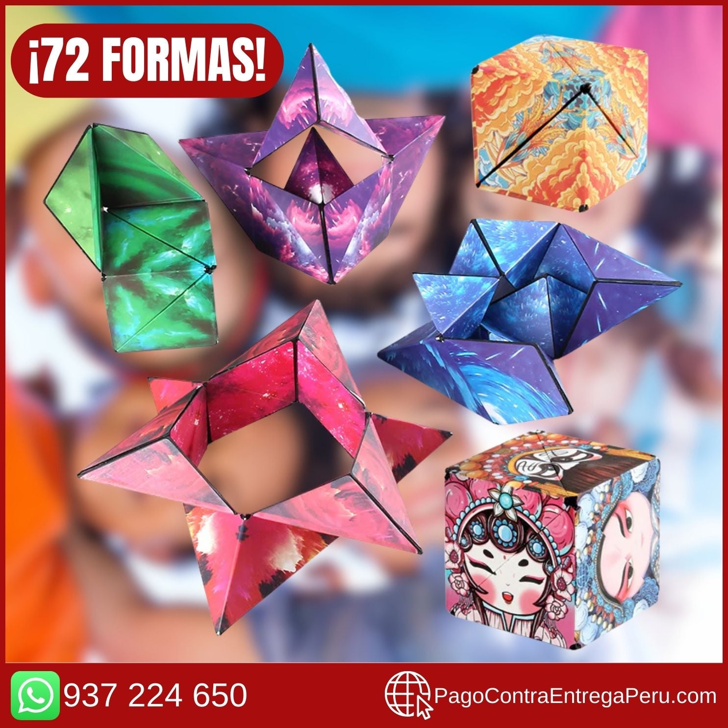 Cubo 3D magnético de 72 formas