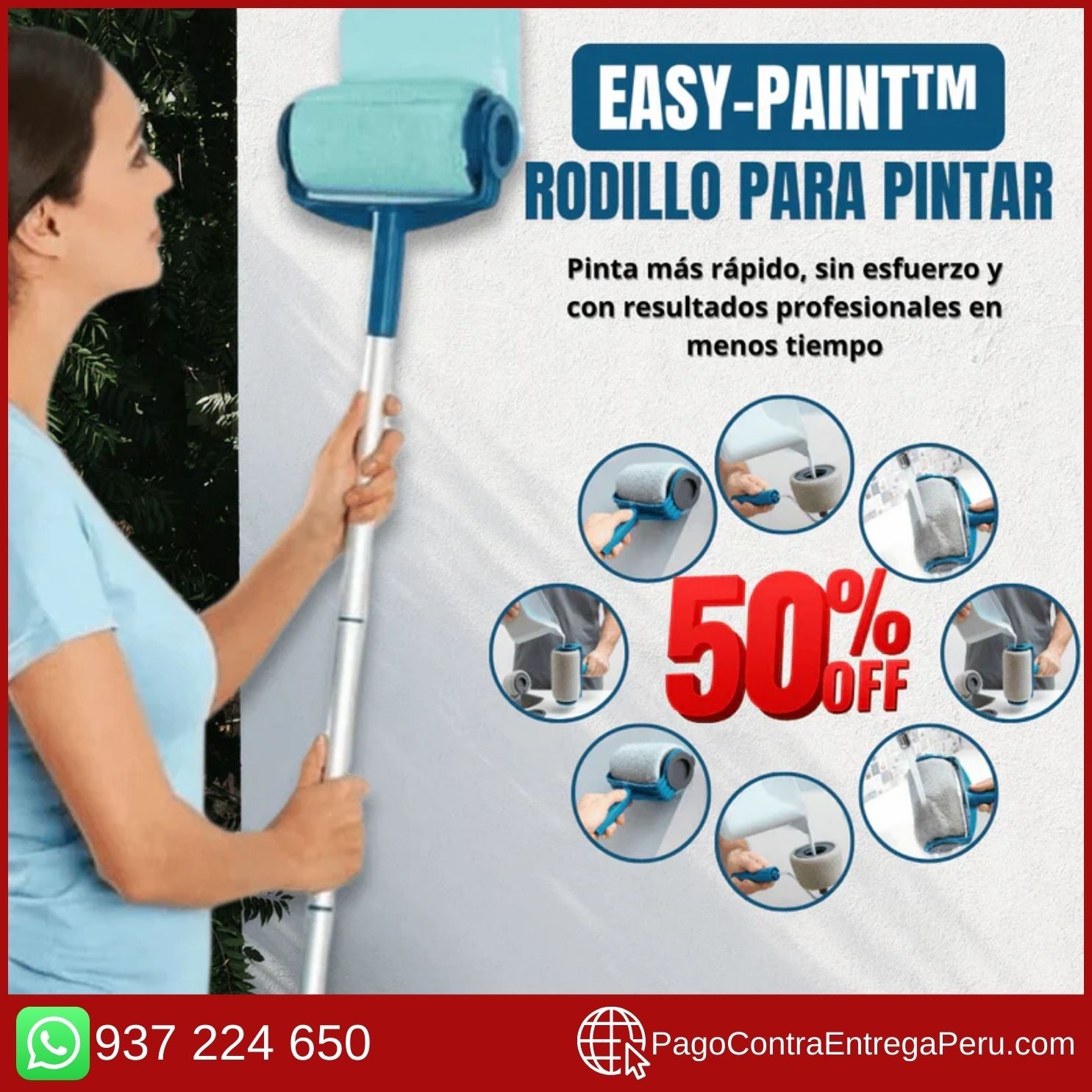 EasyPaint™ Kit Profesional de Rodillos para Pintar