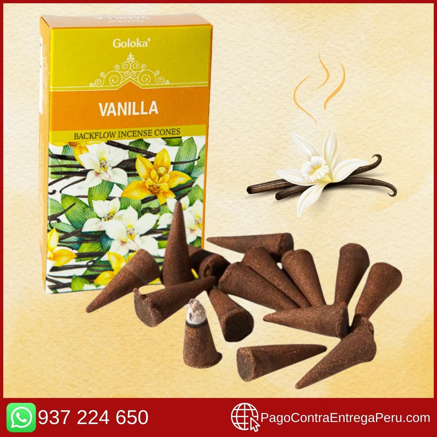 Incienso Aromático Reflujo (caja 10 conos)