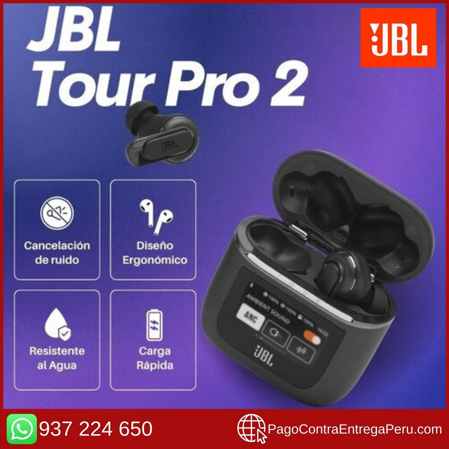JBL Tour Pro 2 - Ten el control total sin usar tu celular
