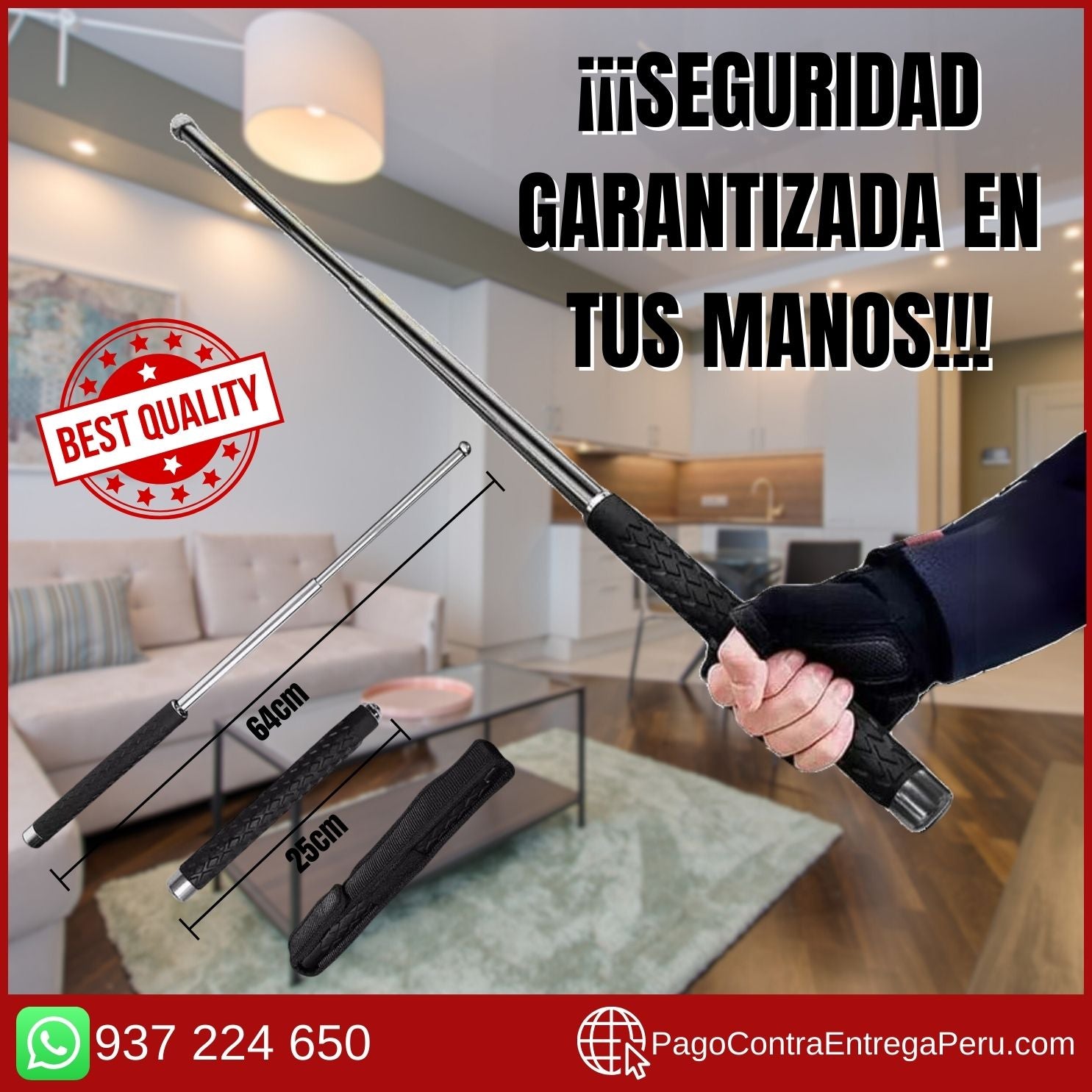 VARA DE DEFENSA PERSONAL - SELFDEFENSE PRO🛡️.
