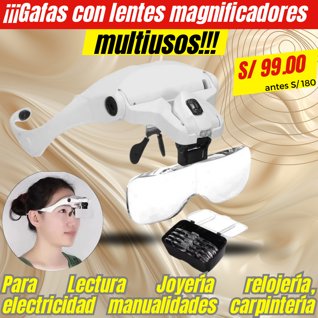 GAFA CON LENTES MAGNIFICADORES (MÚLTIUSOS)