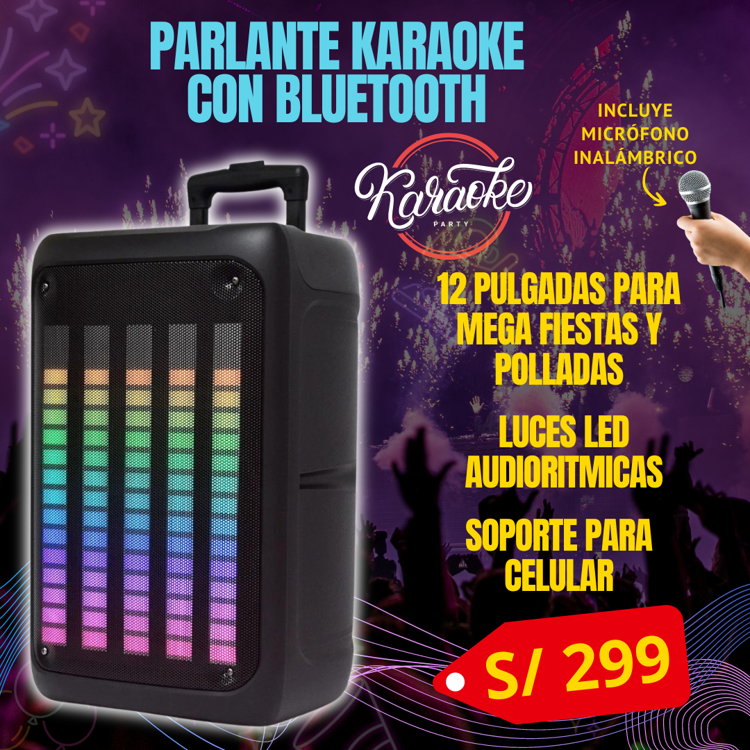 Parlantes Karaoke Bluetooth de 12″