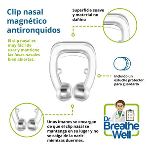 Clip nasal magnético anti ronquidos